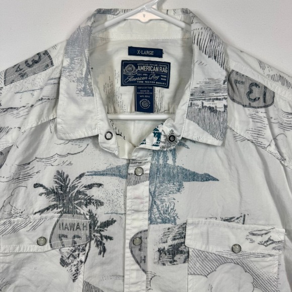 American Rag Hawaiian Print Short Sleeve Button Up‎ Shirt Sz XL - Picture 1 of 8